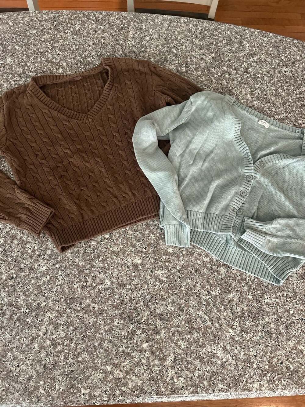 John Galt Light Green + brown sweater Cardigan bundle of 2